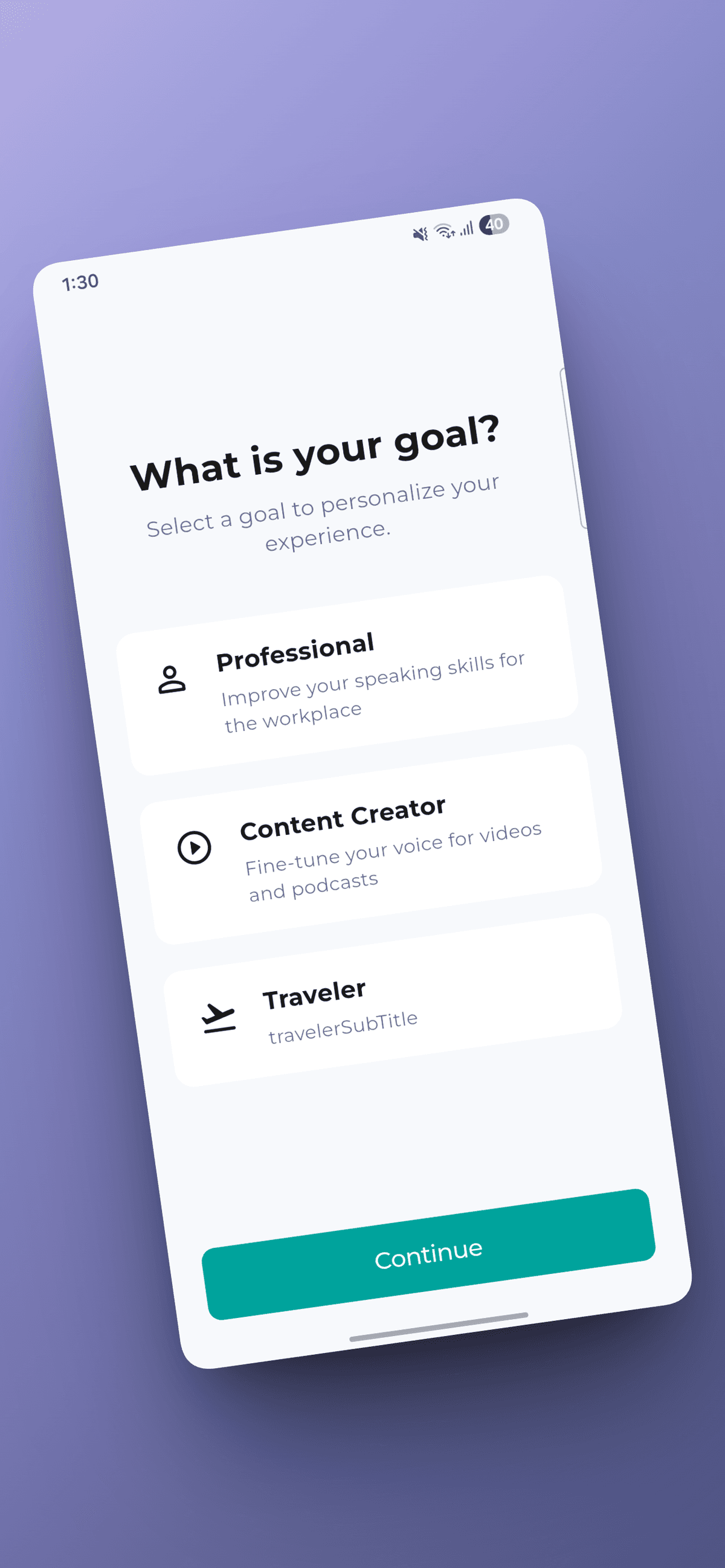 Goal Screen