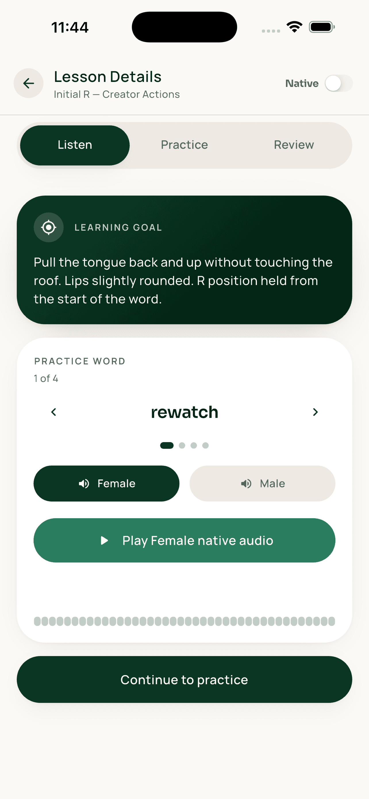 Lahja Listen tab